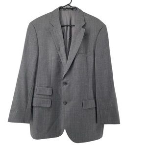 Hugo Boss suit jacket blazer grey light pattern luxury super 100 sz 46R